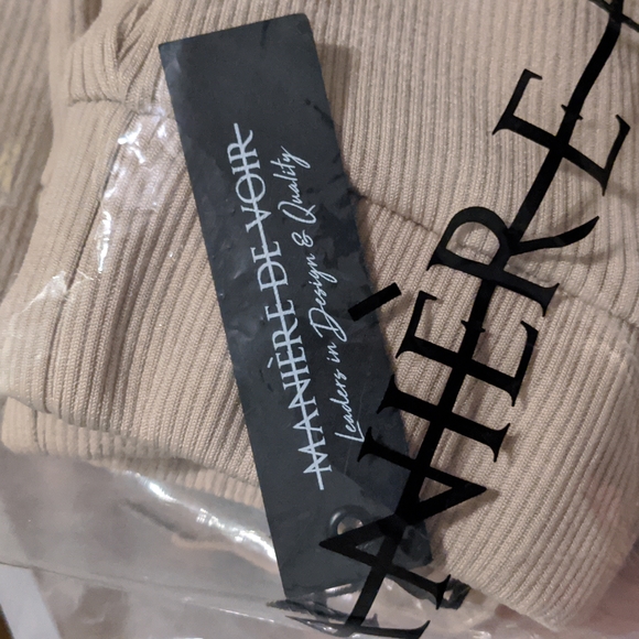 Manière De Voir Ribbed Flared Leggings US 2 with Tag - Picture 7 of 7
